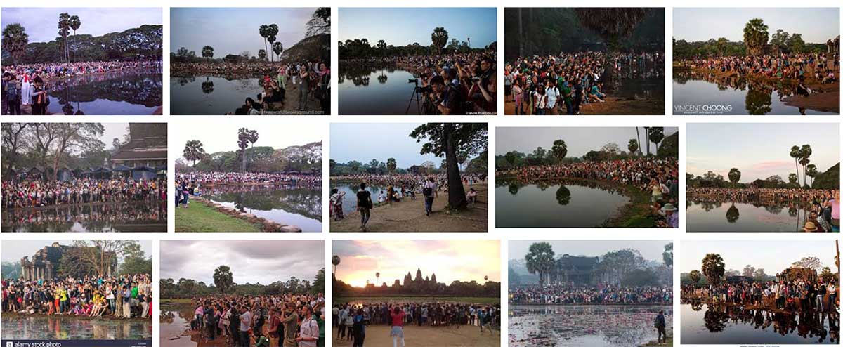 Angkor Wat sunrise crowds