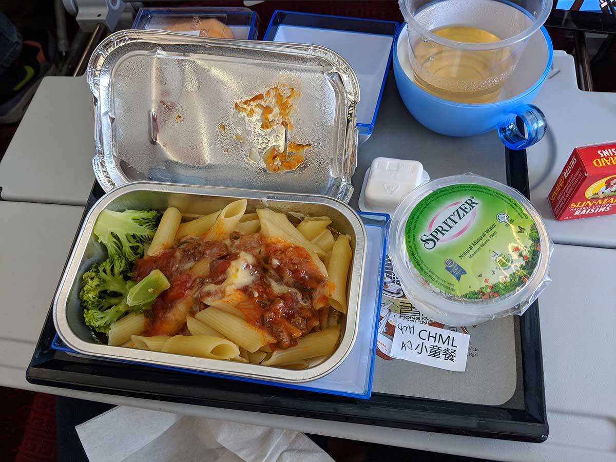 Hong Kong Airlines HX690 Hong Kong To Sapporo Kids Meal