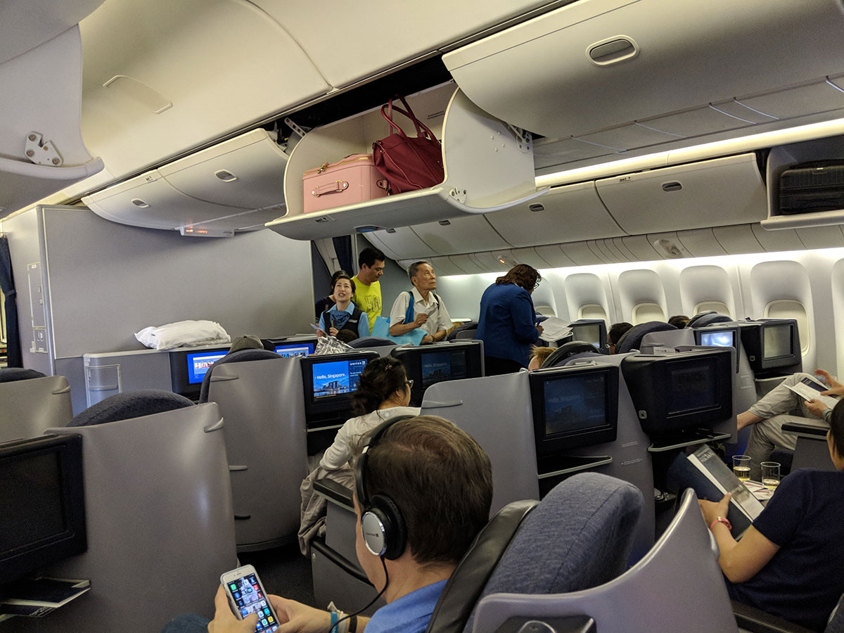 United Airlines Business Class Hong Kong to New York