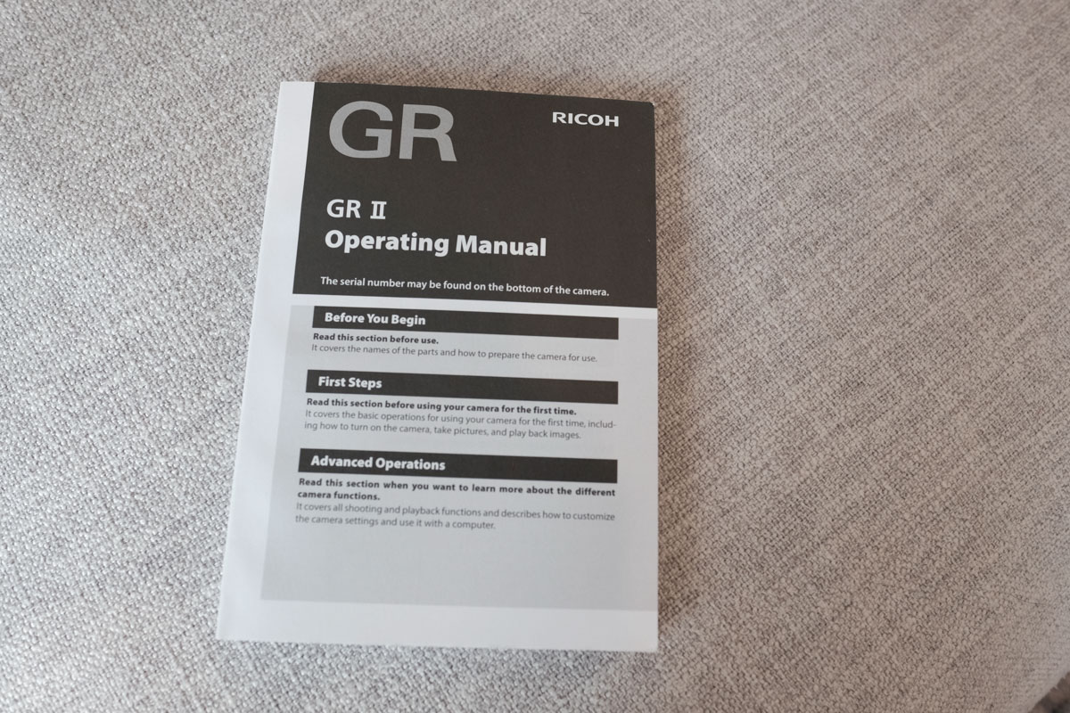 Ricoh GR2 manual